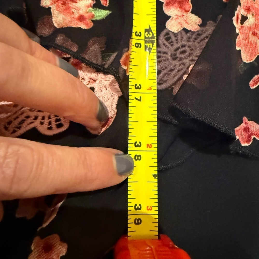 Alice + Olivia Caydon Floral ruffle one shoulder high low midi dress size 2 - Picture 14 of 15